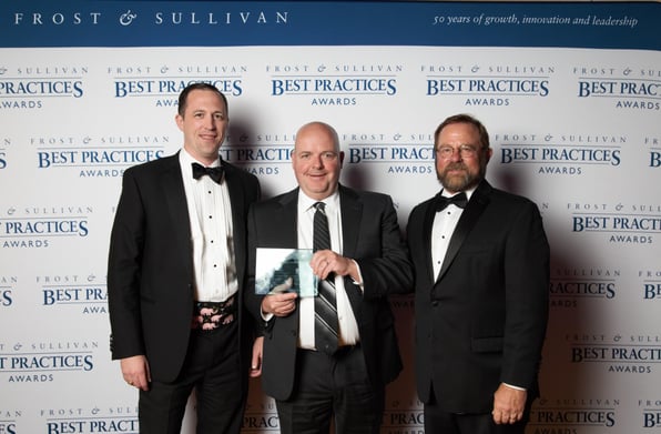 Data Gumbo CEO Andrew Bruce and CPO William Fox accept Frost and Sullivan award